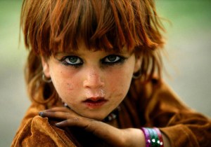 This Afghan girl lives near Tora Bora, High in the mountain